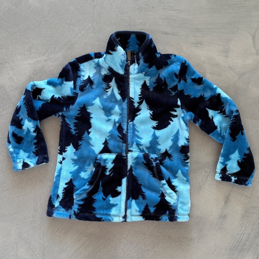 Hatley Kids Forest Camp Fuxxy Fleece Zip Up - Blue 4